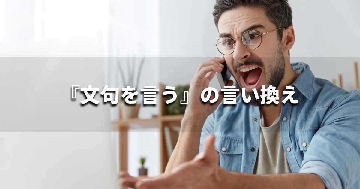 『文句を言う』を品よく言い換えると？　ビジネスの類語・品位語｜プロの語彙力