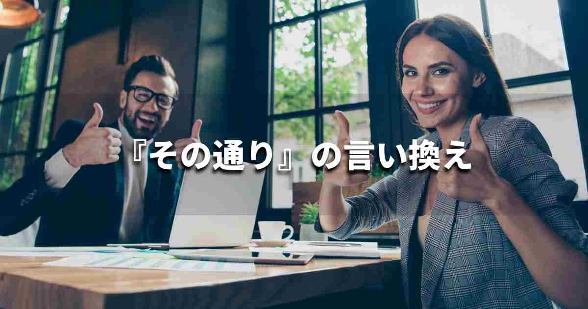 『その通り』を品よく言い換えると？メールやビジネス文書に！｜プロの語彙力