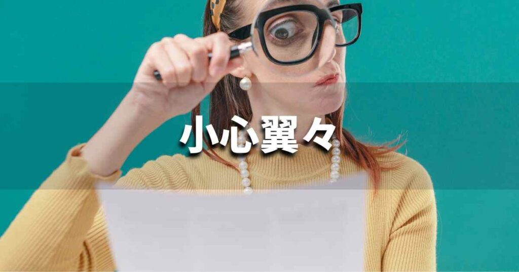 『小心翼々』 ビジネスでどう使う?意味・例文・注意点|プロの語彙力