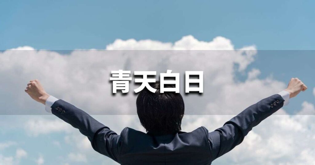 『青天白日』 ビジネスでどう使う？意味・例文・注意点｜プロの語彙力